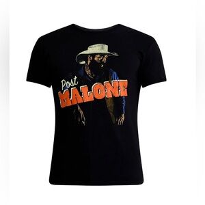 NWT Post Malone Black Graphic Tee Men’s Medium Country Rap Shirt Music Merch